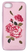 Пластиковый чехол с вышитым рисунком Santa Barbara Flowers Series для iPhone 8 / iPhone 7 розовый