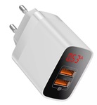 Сетевое зарядное устройство Baseus Mirror Lake BS-E912 18W, QC 3.0, 2 USB белое