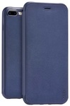 Кожаный чехол HOCO Juice Series Nappa Leather Case для iPhone 8 Plus / iPhone 7 Plus темно-синий