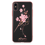 Пластиковый чехол со стразами Swarovski Kingxbar Exquisite Series для iPhone X розовое золото