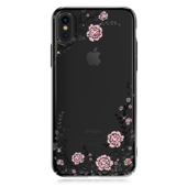 Пластиковый чехол со стразами Swarovski Kingxbar Flora Series для iPhone X черный