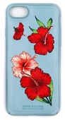 Пластиковый чехол с вышитым рисунком Santa Barbara Flowers Series для iPhone 8 / iPhone 7 голубой