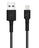 Короткий плетеный кабель Xiaomi ZMI MFI Lightning to USB 30 см для iPad / iPhone / iPod черный (AL823)